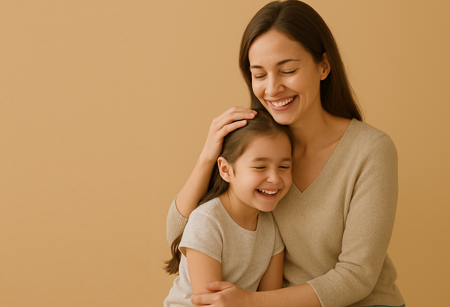 Woman holding child